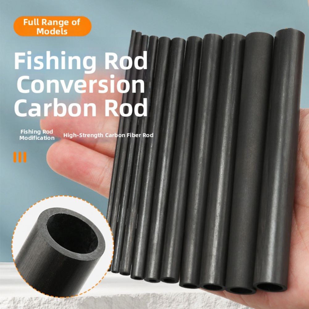 Fishing Rod Tip Replacement - 10cm Siyah İçi Boş Karbon Fiber