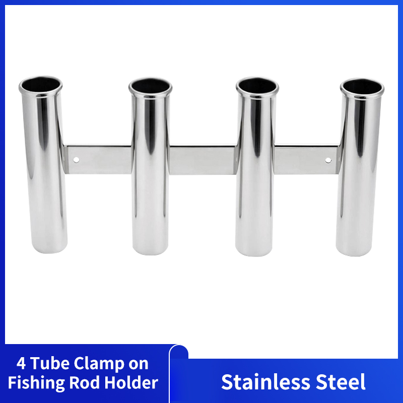 Fishing Rod Rack - Paslanmaz Çelik 4 Tüp Çubuk Tutucular