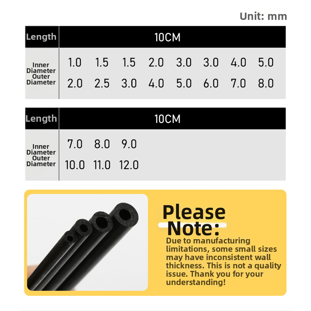 10cm Siyah İçi Boş Karbon Fibe - Fishing Rod Tip Replacement incelemesi ve fiyatı