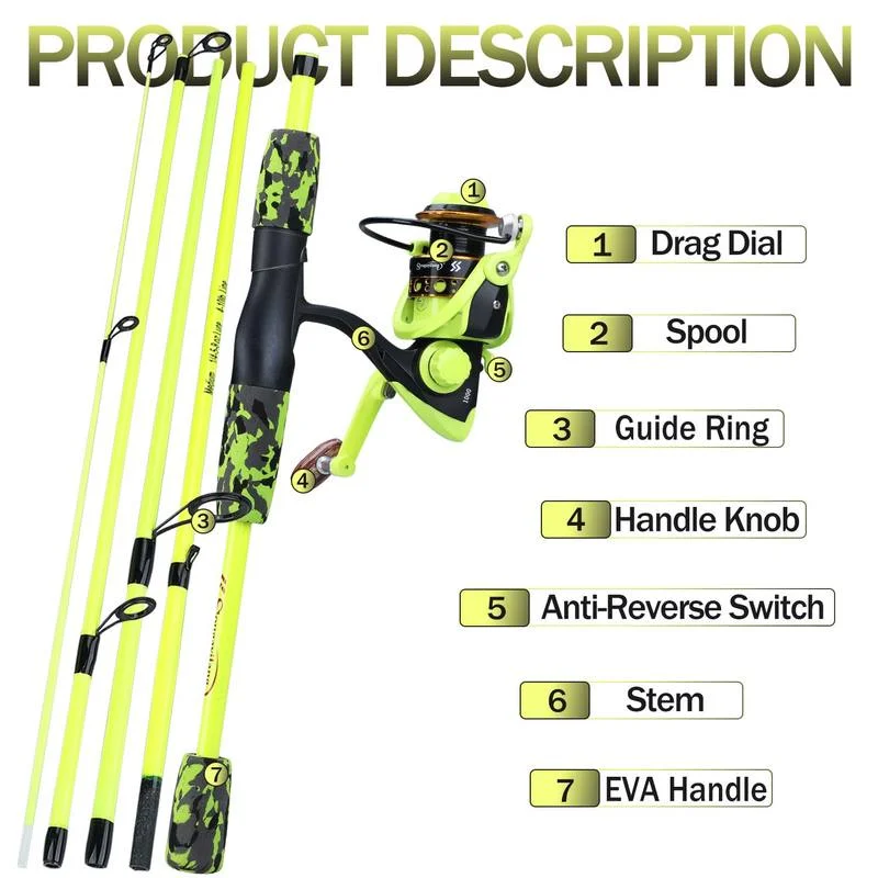 Sougayilang Taşınabilir 5 Bölü - Fishing Rod Spinning incelemesi ve fiyatı